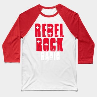 Rebel Rock Radio Dirty Logo Baseball T-Shirt